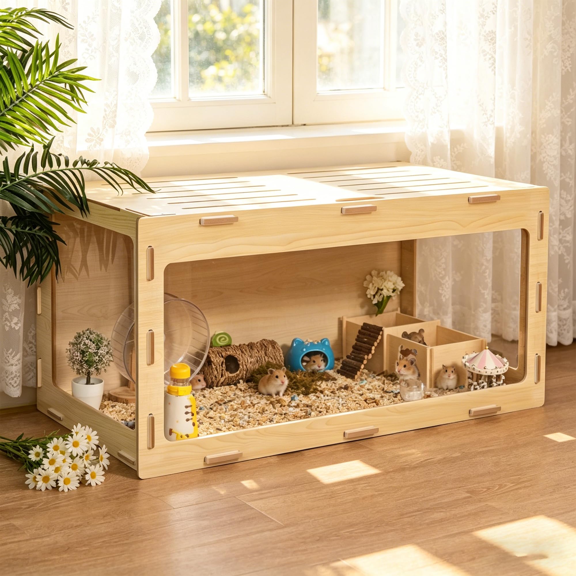 Amazon.com : COZIWOW Wooden Hamster Cage 32